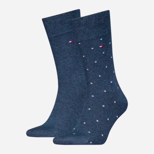 Nogavice TOMMY HILFIGER - dolge, modre, 2 para, 43/46