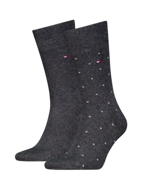 Nogavice TOMMY HILFIGER - dolge, temno sive, 43/46