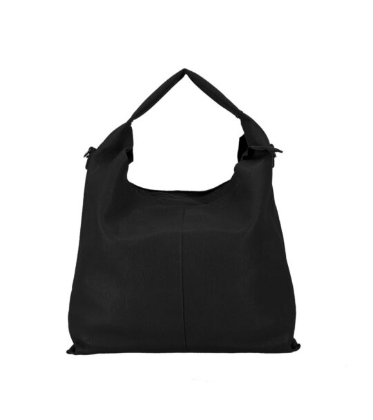 Vrečasta torbica LS COLLECTION Erik Style - črna, hobo