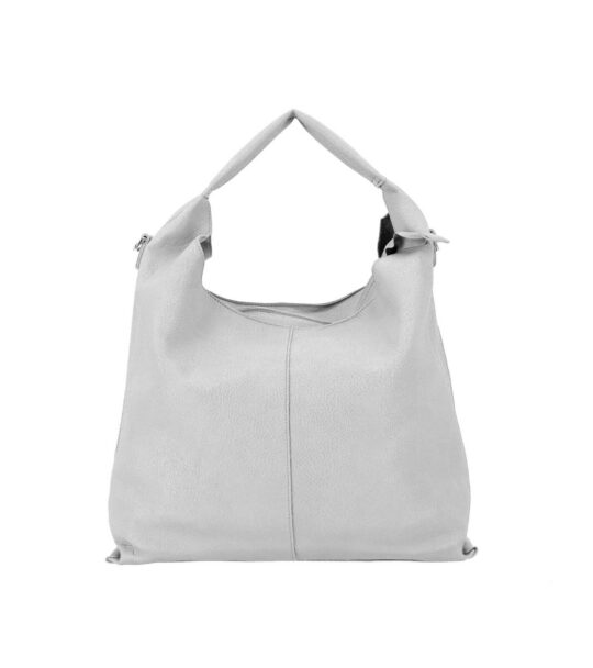 Vrečasta torbica LS COLLECTION Erik Style - bela, hobo