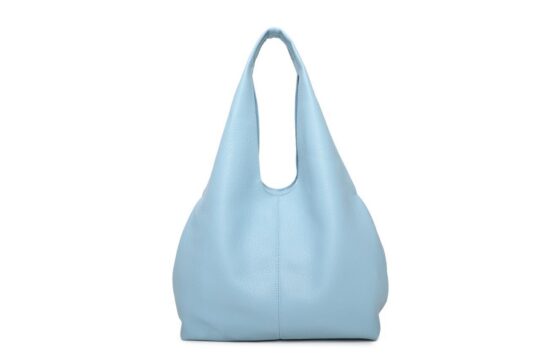 Vrečasta torbica LS COLLECTION Andrea Massi - modra, hobo