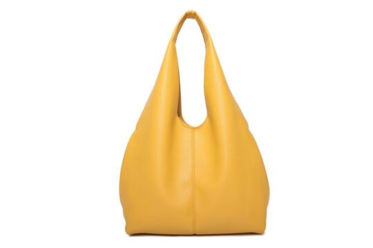 Vrečasta torbica LS COLLECTION Andrea Massi - rumena, hobo