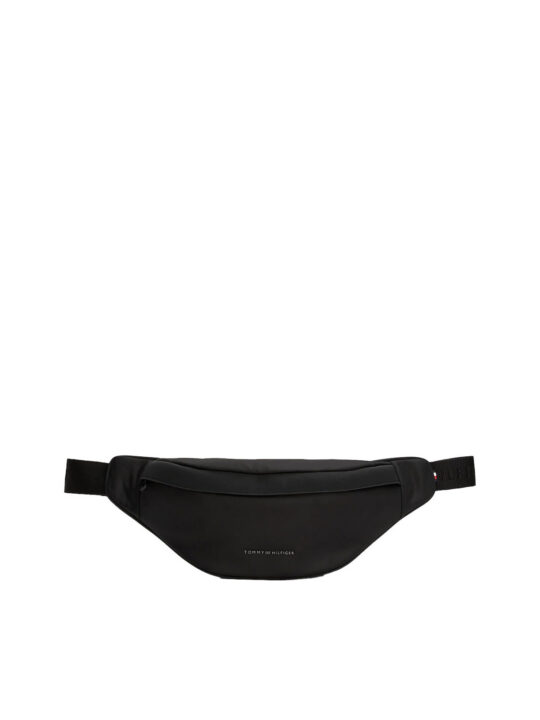 Torbica za okoli pasu TOMMY HILFIGER Repreve - črna