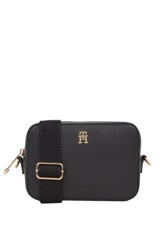 Torbica za čez ramo TOMMY HILFIGER Soft Logo - črna