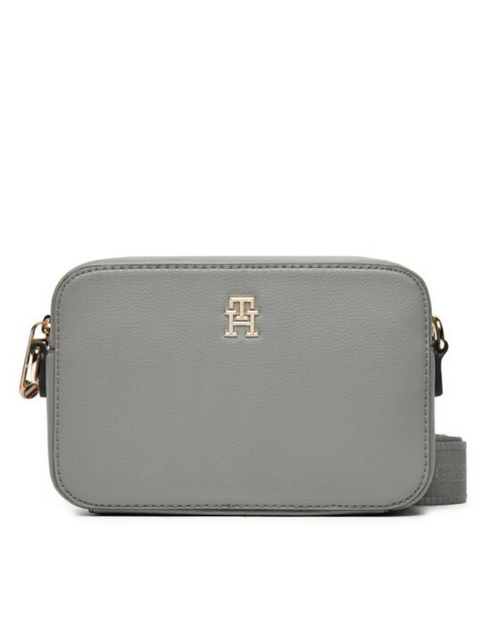Torbica za čez ramo TOMMY HILFIGER Soft Logo - siva