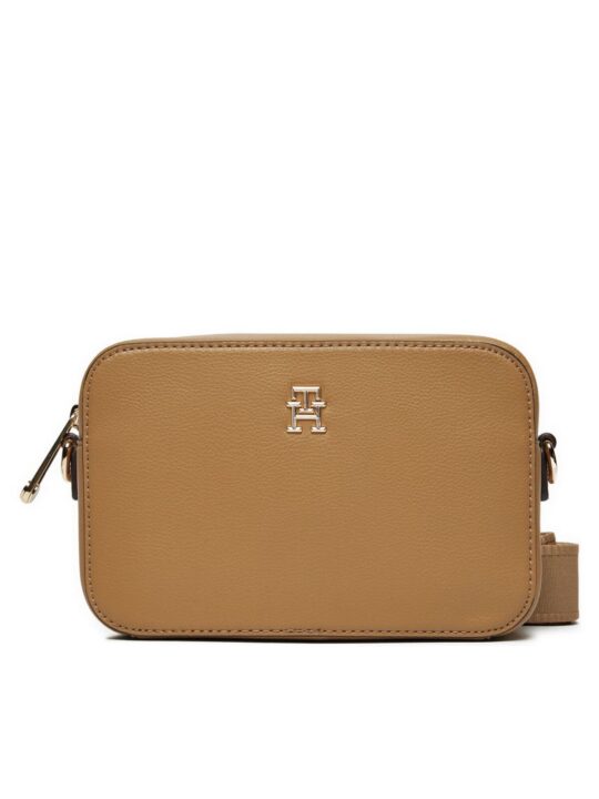 Torbica za čez ramo TOMMY HILFIGER Soft Logo - bež
