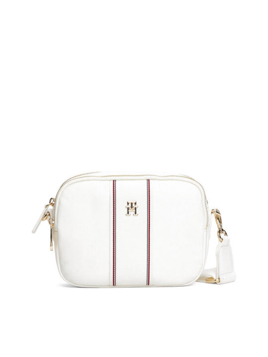 Torbica za čez ramo TOMMY HILFIGER Poppy - bela
