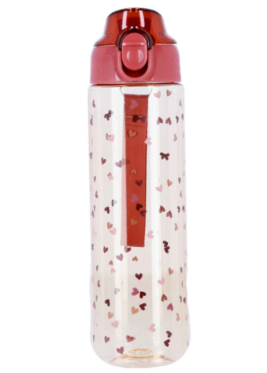Bidon za vodo BOTTLE AND MORE - srčki BPA free, 700 ml