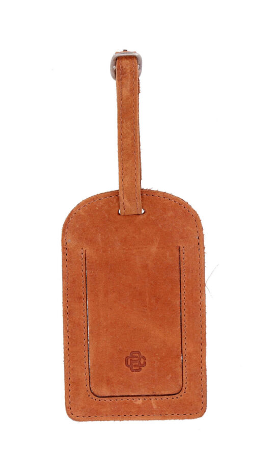 Oznaka za kovček CESARE BRINIOLLI - rjava, usnjena