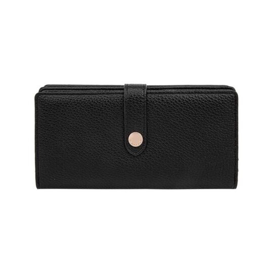 Denarnica LS COLLECTION - črna, darilna škatla