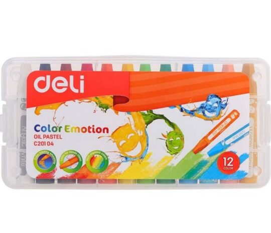 Voščenke DELI - oljne, PVC škatla, 12/1