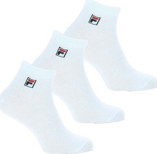 Nogavice FILA - kratke, bele, 3 pari, 35/38