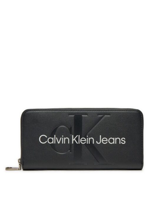 Denarnica CALVIN KLEIN Sculpted - črna
