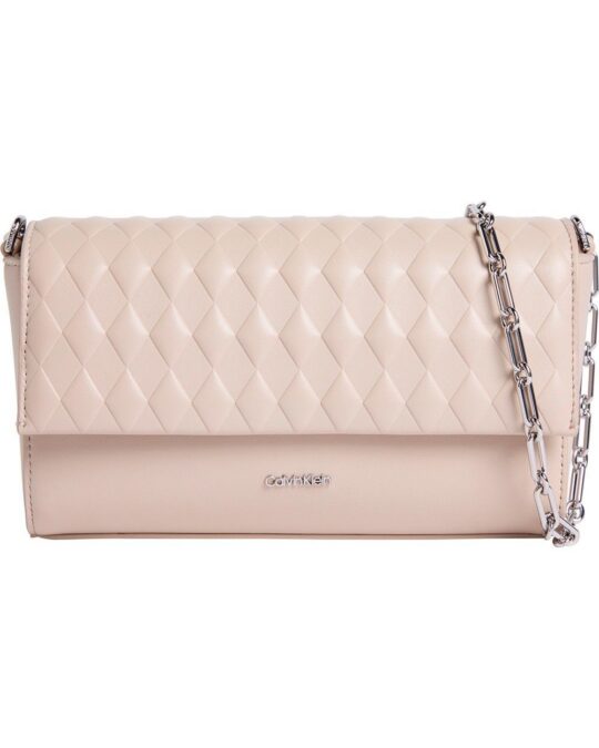 Torbica za čez ramo CALVIN KLEIN Mini Quilt - bež