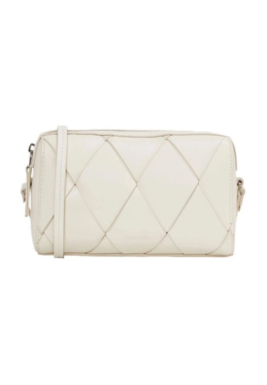 Torbica za čez ramo CALVIN KLEIN Woven - krem