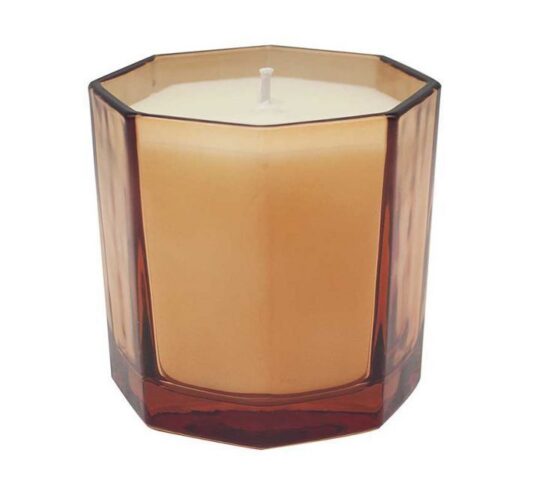 Dišeča sveča LEONARDO - pomegranate and peony amber, 130 g