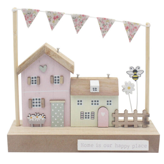 Dekoracija LEONARDO Lesena dvojna hiša – Home Sweet Home