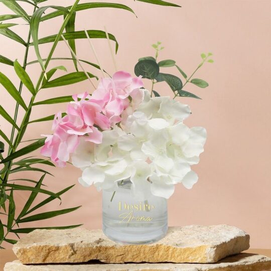 Difuzor LEONARDO - white and pink hydrangea bouquet, 200 ml