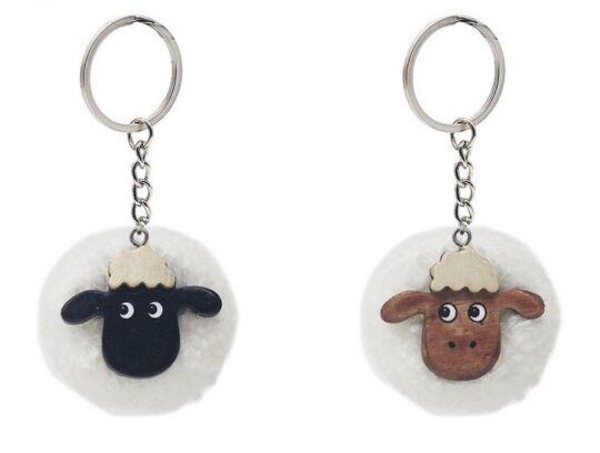 Obesek za ključe LEONARDO Pom Pom Sheep - plišast, sort