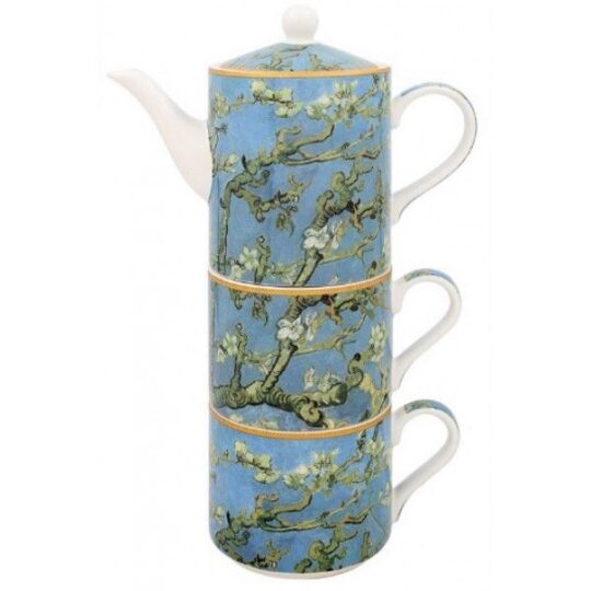 3-delni set čajnik s skodelicama LEONARDO Almond Blossom