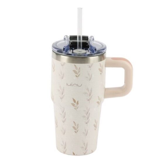 Termovka s slamico MIAU - autumn, 600 ml