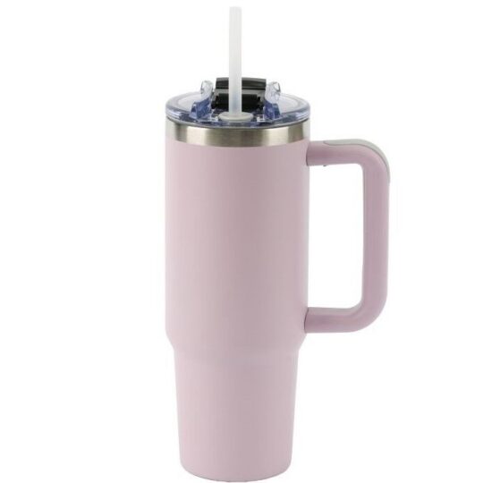 Termovka s slamico MIAU - vijolična, 900 ml