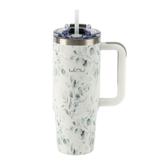 Termovka s slamico MIAU - summer, 900 ml