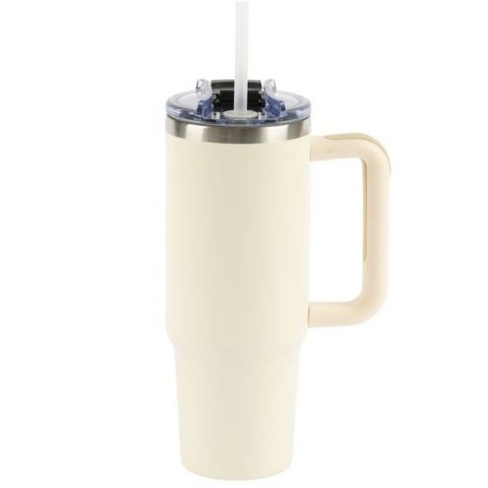 Termovka s slamico MIAU - vanilija, 900 ml