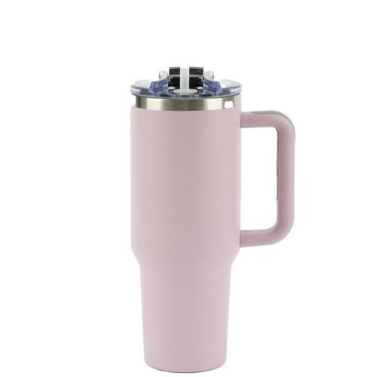 Termovka s slamico MIAU - vijolična, 1200 ml