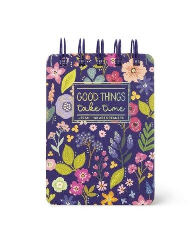 Špiralni blok LEGAMI - mali, črtni, flowers