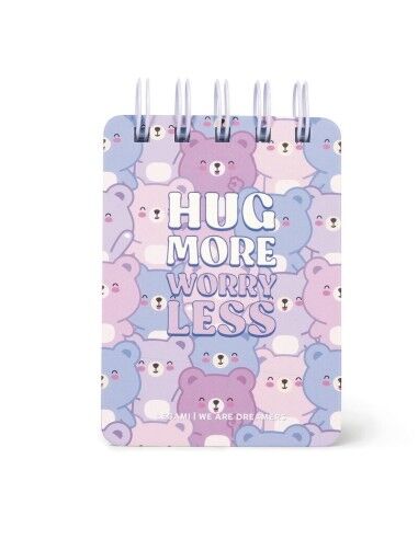 Špiralni blok LEGAMI - mali, črtni, teddy bear