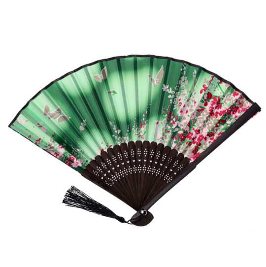 Pahljača MIAU - zelena, flowers