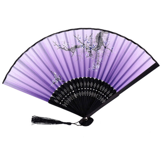 Pahljača MIAU - vijolična, flowers