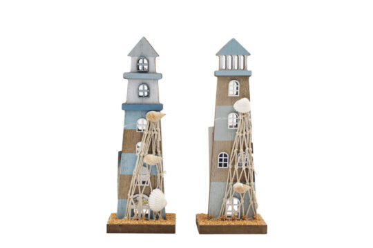 Dekoracija SILFC Svetilnik Blue Seashore – 20 cm, sort