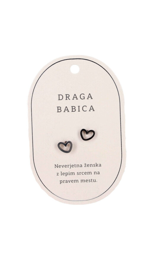 Uhani SWEETHEARTS Draga babica - srebrni
