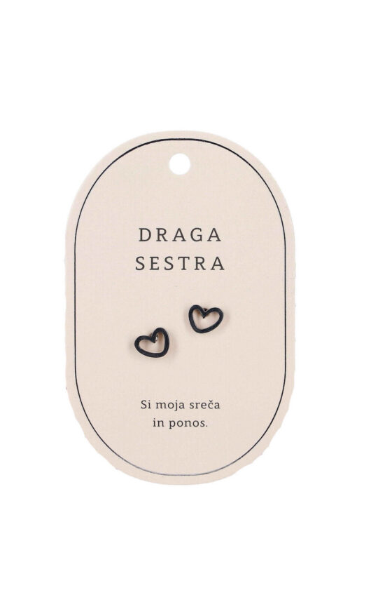 Uhani SWEETHEARTS Draga sestra - srebrni