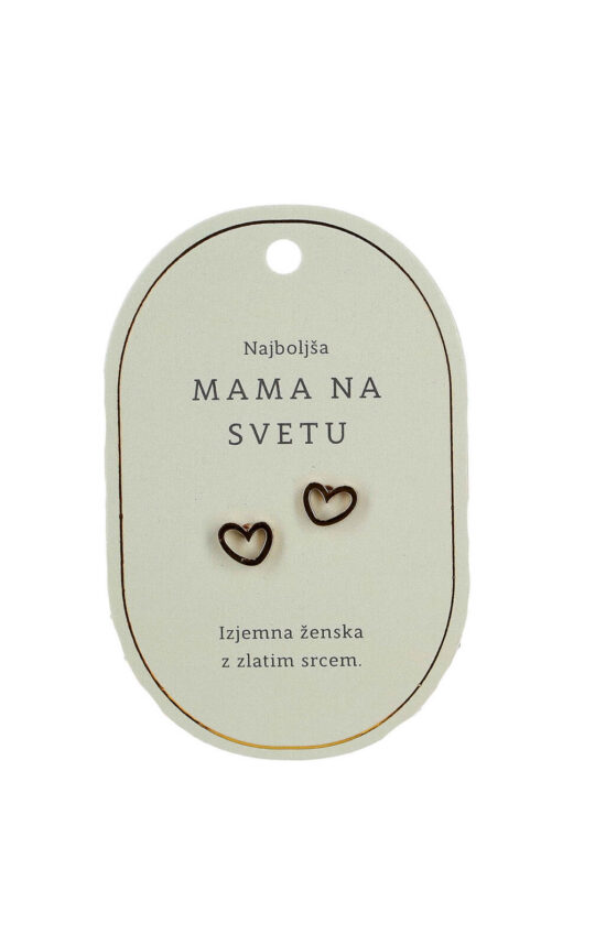 Uhani SWEETHEARTS Najboljša mama na svetu - zlati