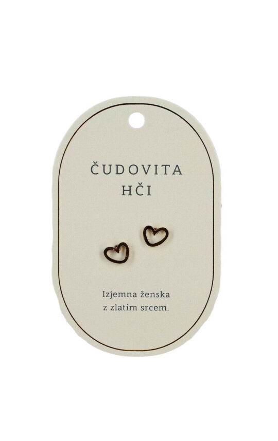 Uhani SWEETHEARTS Čudovita hči - zlati