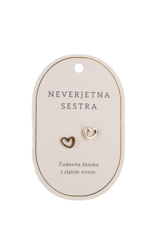 Uhani SWEETHEARTS Neverjetna sestra - zlati