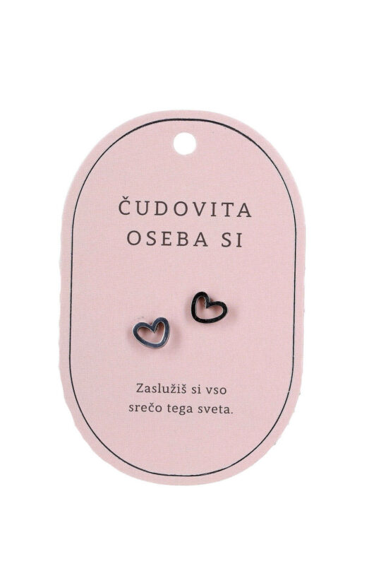 Uhani SWEETHEARTS Čudovita oseba si - srebrni