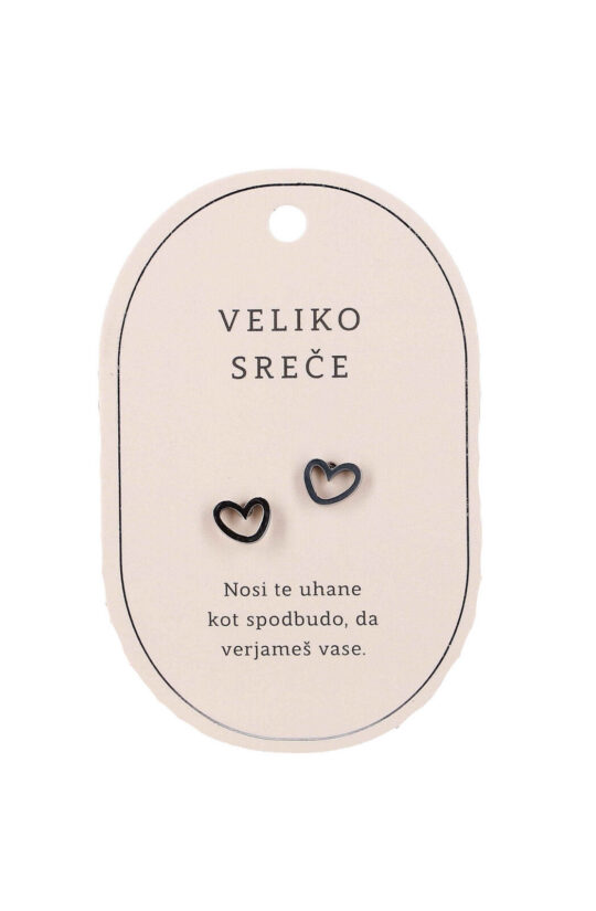 Uhani SWEETHEARTS Veliko sreče - srebrni
