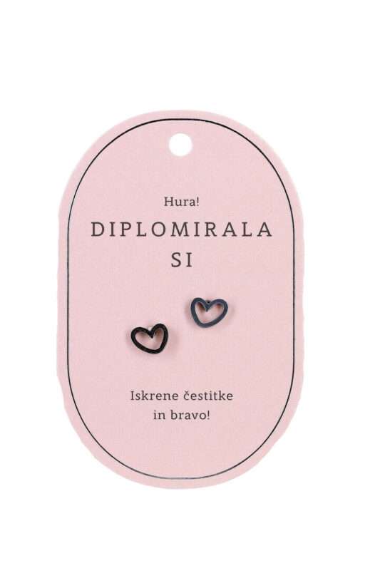 Uhani SWEETHEARTS Hura! Diplomirala si - srebrni