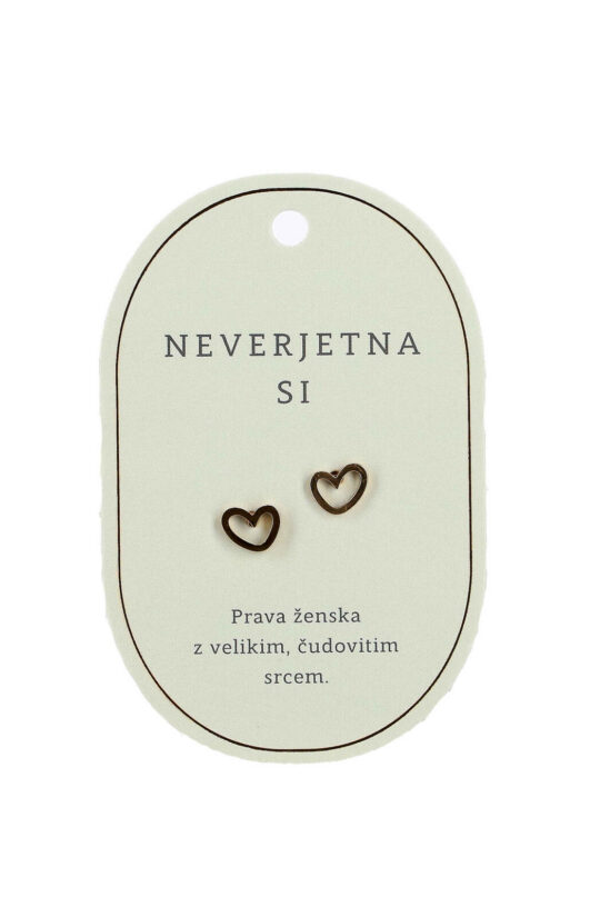 Uhani SWEETHEARTS Neverjetna si - zlati