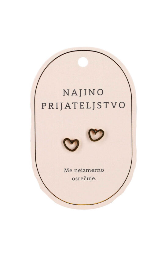 Uhani SWEETHEARTS Najino prijateljstvo - zlati