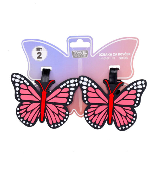 Oznaka za kovček TRAVEL AND MORE Metulj - 2 kosa