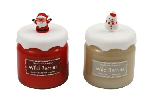 Dišeča sveča SILFC - božiček in snežak, 12,5 cm, sort