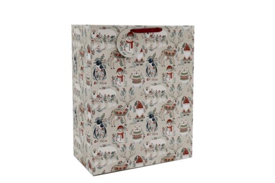 Darilna vrečka SILFC - Folk Xmas, 26x33cm