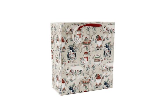 Darilna vrečka SILFC - Folk Xmas, 19x23cm