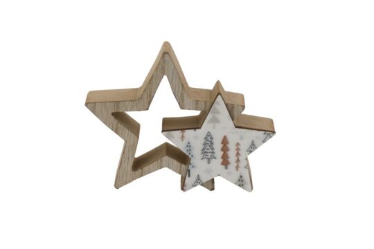 Dekoracija SILFC Zvezda s poslikavo - 12 x 9,5 cm