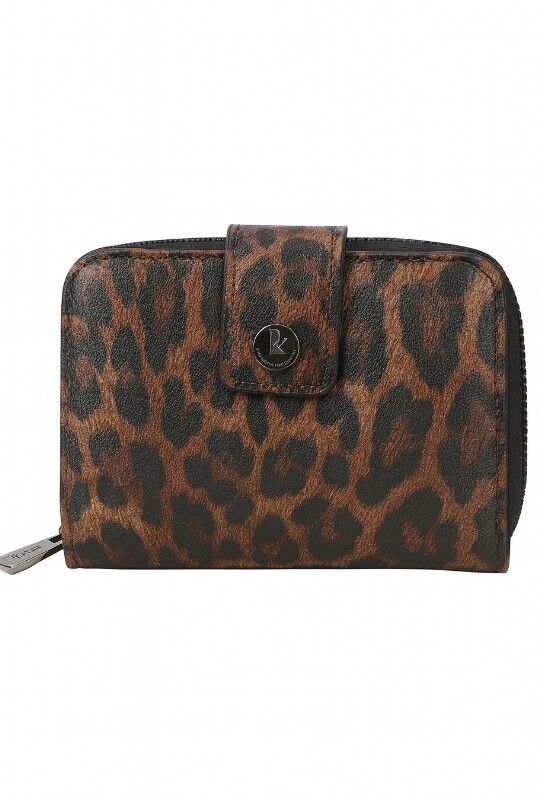 Denarnica LS COLLECTION - rjava, animal print